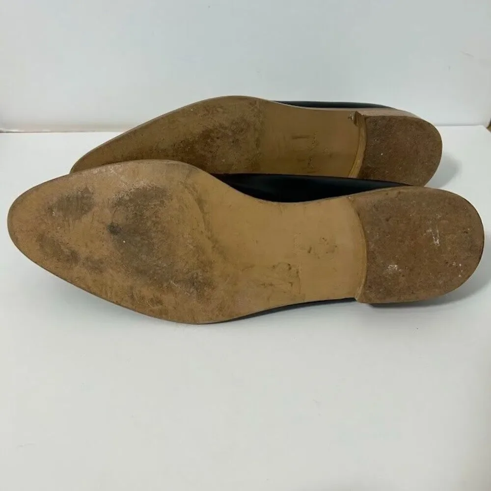 Everlane Black Leather Loafers with Natural Wood Heel - Picture 9 of 10